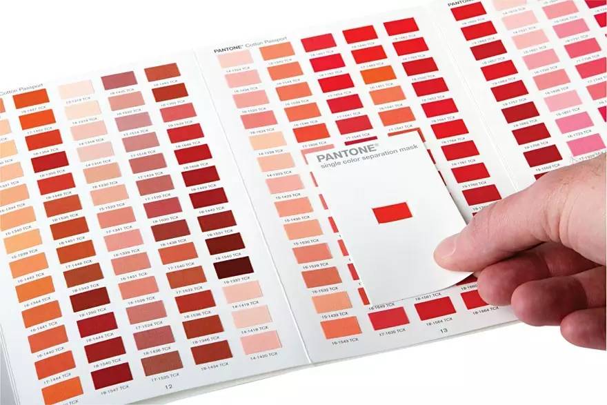 PANTONE color card